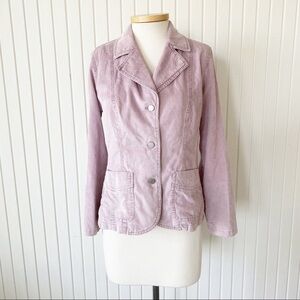 MAC Jeans Light Lavendar Purple Corduroy Jacket Button Down Size Medium